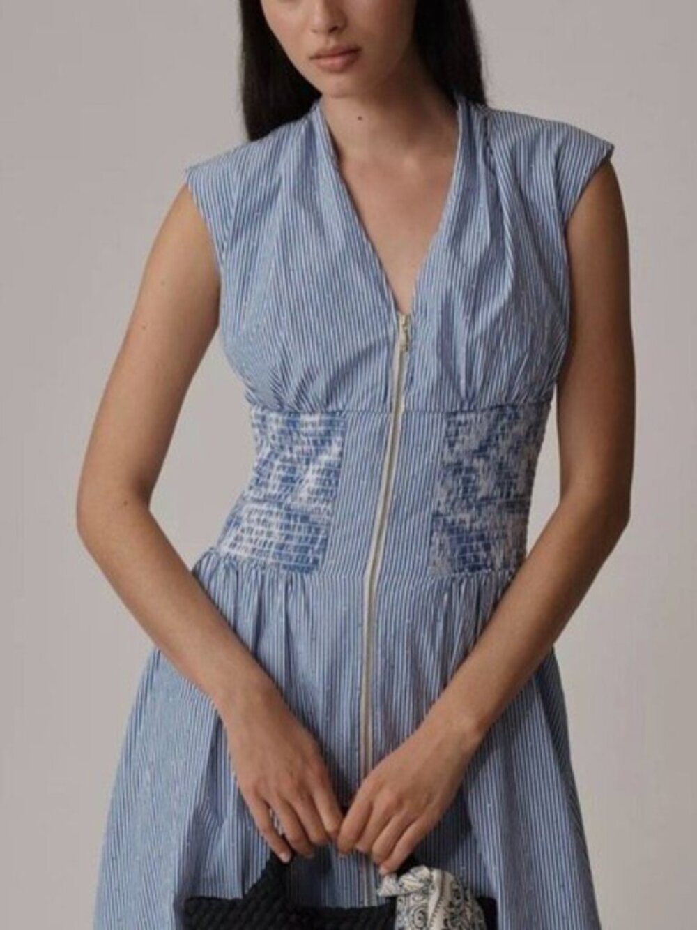 NWT Size 2X -Anthro The Tommie Zip-Front Midi shirt Dress shine (NWT US$ 178)